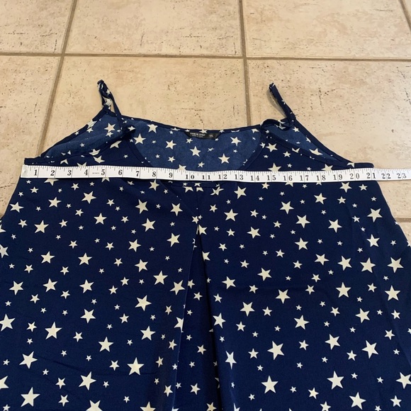 💜 Shein Curve Blue & White Star Print Cami Tank Top - 1XL - Picture 5 of 7